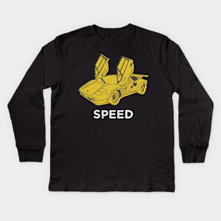 Speed Love Auto Mechanic Funny Car Lover Gift Kids Long Sleeve T-Shirt